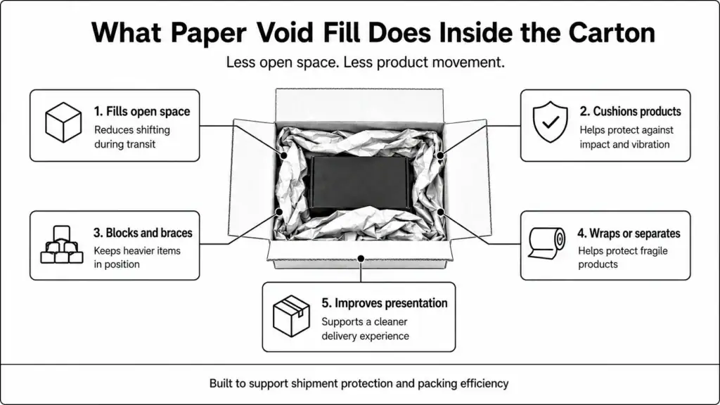 what paper void fill does inside the carton